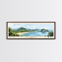 Load image into Gallery viewer, Ly Son, Vietnam Panoramic Beach Print, Vacation Gift, Vietnam Wall Art, Framed Canvas Print, Framed Beach Painting
