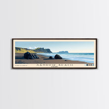 Load image into Gallery viewer, Sandvik Beach, Iceland Panoramic Print, Vacation Gift, Iceland Wall Art, Vacation Wall Art, Vacatation Memories, Beach Decor, Beach Or Lakehouse Art
