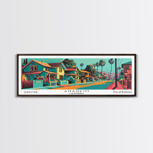 Carregar imagem no visualizador da galeria, Anaheim California Panoramic Travel Poster Canvas Print
