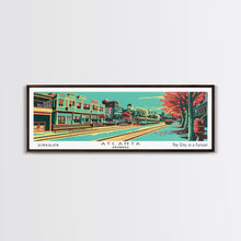 Carregar imagem no visualizador da galeria, Atlanta Georgia Panoramic Travel Poster Canvas Print
