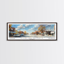 Load image into Gallery viewer, Sterling Heights Michigan Travel Poster, Framed Canvas Print, Office Art, Wall Hanging, Travel Gift, Living Room Art, Vintage Style
