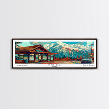Load image into Gallery viewer, Boise Idaho Panoramic Travel Poster Framed Canvas Print, Mid Century Modern Art, Pop Art Style, Wall Art Decor, Home Decoration
