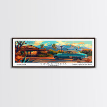 Cargar imagen en el visor de la galería, Chula Vista California Panoramic Wall Art Framed Canvas Print, Mid Century Modern Art, Pop Art Style, Travel Poster, Home Decor, Retro Style
