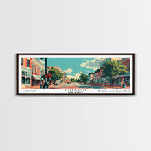 Load image into Gallery viewer, Edison New Jersey Panoramic Painting, Mid Century Modern Framed Canvas Print, Retro Pop Art Travel Poster, City Wall Decor, Home Decor
