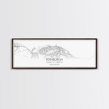 Load image into Gallery viewer, Panoramic Edinburgh City Map, United Kingdom Art, Map Print, Minimalist Wall Art, Canvas Art, Housewarming Gift, Street Map, Closing Gift
