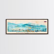Load image into Gallery viewer, Banska Bystrica Slovakia Wall Art, Panoramic Travel Poster, Panoramic Framed Canvas Print, City Wall Art, Wall Hanging Home Decor, Travel Art
