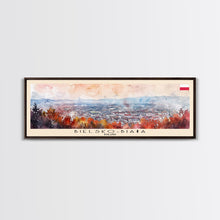 Carregar imagem no visualizador da galeria, Bielsko Biala Poland Travel Art, City Art, Framed Canvas Print or Metal Wall Art, Europe Travel Poster, Panoramic Wall Art, Extra Wide Wall Art
