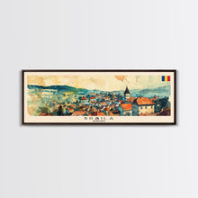 Load image into Gallery viewer, Braila Romania Travel Art, City Art, Framed Canvas Print or Metal Wall Art, Europe Travel Poster, Panoramic Wall Art, Extra Wide Wall Art
