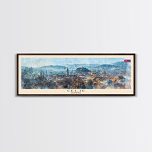 Cargar imagen en el visor de la galería, Celje Slovenia Panoramic Travel Poster, Framed Canvas Print or Metal Wall Art, Travel Art, Home Decor, Panoramic Painting, Midcentury Art
