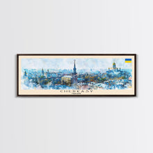 Cargar imagen en el visor de la galería, Cherkasy Ukraine Travel Art, City Art, Framed Canvas Print or Metal Wall Art, Europe Travel Poster, Panoramic Wall Art, Extra Wide Wall Art
