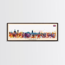 Load image into Gallery viewer, Coventry United Kingdom Wall Art, Panoramic Travel Poster, Panoramic Framed Canvas Print, City Wall Art, Wall Hanging Home Decor, Travel Art

