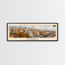 Load image into Gallery viewer, Doboj Bosnia Travel Print Wall Art, Panoramic City Art, Travel Art, Wall Decor, Vacation Gift, Framed Canvas Print Or Metal Art
