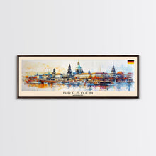Load image into Gallery viewer, Dresden Germany Travel Art, City Art, Framed Canvas Print or Metal Wall Art, Europe Travel Poster, Panoramic Wall Art, Extra Wide Wall Art

