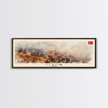 Load image into Gallery viewer, Elaz Turkey Wall Art, Panoramic Travel Poster, Panoramic Framed Canvas Print, City Wall Art, Wall Hanging Home Decor, Travel Art
