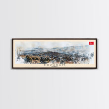 Load image into Gallery viewer, Erzurum Turkey Travel Print Wall Art, Panoramic City Art, Travel Art, Wall Decor, Vacation Gift, Framed Canvas Print Or Metal Art
