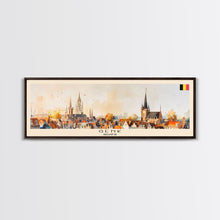 Load image into Gallery viewer, Genk Belgium Travel Print Wall Art, Panoramic City Art, Travel Art, Wall Decor, Vacation Gift, Framed Canvas Print Or Metal Art
