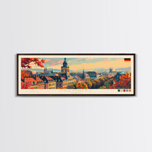 Cargar imagen en el visor de la galería, Chemnitz Germany Wall Art, Panoramic Travel Poster, Panoramic Framed Canvas Print, City Wall Art, Wall Hanging Home Decor, Travel Art
