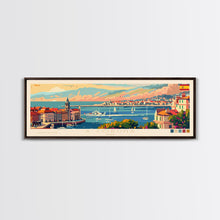 Carregar imagem no visualizador da galeria, A Coruña Spain Travel Art, City Art, Framed Canvas Print or Metal Wall Art, Europe Travel Poster, Panoramic Wall Art, Extra Wide Wall Art
