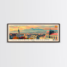 Carregar imagem no visualizador da galeria, Alcalá Spain Travel Art, City Art, Framed Canvas Print or Metal Wall Art, Europe Travel Poster, Panoramic Wall Art, Extra Wide Wall Art
