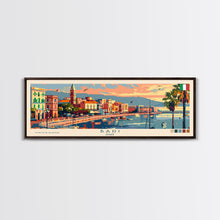 Load image into Gallery viewer, Bari Italy Travel Art, City Art, Framed Canvas Print or Metal Wall Art, Europe Travel Poster, Panoramic Wall Art, Extra Wide Wall Art
