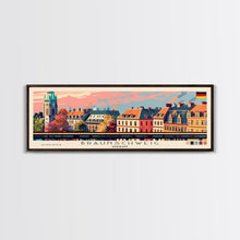 Load image into Gallery viewer, Braunschweig Germany Travel Art, City Art, Framed Canvas Print or Metal Wall Art, Europe Travel Poster, Panoramic Wall Art, Extra Wide Wall Art
