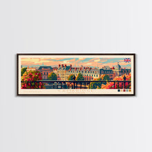 Carregar imagem no visualizador da galeria, Cambridge United Kingdom Travel Print Wall Art, Panoramic City Art, Travel Art, Wall Decor, Vacation Gift, Framed Canvas Print Or Metal Art
