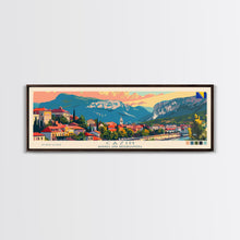 Cargar imagen en el visor de la galería, Cazin Bosnia Travel Art, City Art, Framed Canvas Print or Metal Wall Art, Europe Travel Poster, Panoramic Wall Art, Extra Wide Wall Art

