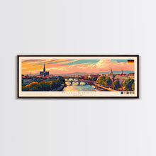 Load image into Gallery viewer, Duisburg Germany  Wall Art, Panoramic Travel Poster, Panoramic Framed Canvas Print, City Wall Art, Wall Hanging Home Decor, Travel Art
