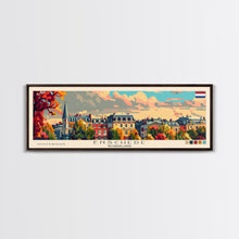 Load image into Gallery viewer, Enschede Netherlands Wall Art, Panoramic Travel Poster, Panoramic Framed Canvas Print, City Wall Art, Wall Hanging Home Decor, Travel Art

