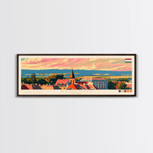 Load image into Gallery viewer, Szolnok Hungary Wall Art, Panoramic Travel Poster, Panoramic Framed Canvas Print, City Wall Art, Wall Hanging Home Decor, Travel Art
