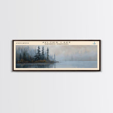 Carregar imagem no visualizador da galeria, Aylmer Lake Panoramic Framed Canvas Print, Lake House Decor, Rustic Art, Travel Poster, Scenic View, Home Decoration
