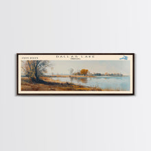 Load image into Gallery viewer, Cumberland Lake Framed Canvas Print, Lake House Art, Panoramic Wall Art, Travel Poster, Modern Lake Painting, Nature Art
