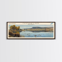 Carregar imagem no visualizador da galeria, Fenton Lake New Mexico Framed Canvas Print, Lake House Decor, Panoramic Wall Art, Travel Poster, Scenic Lake Painting, Nature Art
