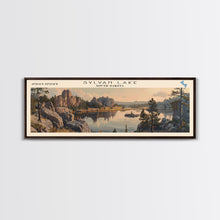 Load image into Gallery viewer, Sylvan Lake South Dakota Panoramic Wall Art, Framed Canvas Print, Lake House Decor, Travel Poster, Scenic Lake Scene, Living Room Decor
