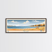 Carregar imagem no visualizador da galeria, Burt Lake Michigan Framed Canvas Print, Pop Art Panoramic Travel Poster, Midcentury Modern, Wall Art, Scenic Nature Painting, Bedroom Decor
