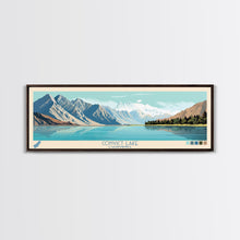 Cargar imagen en el visor de la galería, Convict Lake California Framed Canvas Print, Midcentury Modern Panoramic Wall Art, Living Room Decor, Pop Art, Travel Poster Art, Nature Art, Lake House Decor
