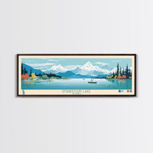 Load image into Gallery viewer, Emaiksoun Lake Alaska Framed Canvas Print, Panoramic Wall Art, Midcentury Modern, Pop Art, Bedroom Decor, Travel Poster, Nature Art
