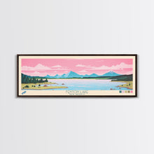 Carregar imagem no visualizador da galeria, Fenton Lake New Mexico Framed Canvas Print, Panoramic Art, Midcentury Modern, Pop Art, Living Room Decor, Travel Poster, Lake View, Wall Art
