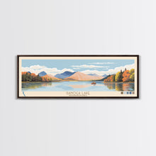 Cargar imagen en el visor de la galería, Ganoga Lake Pennsylvania Framed Canvas Print, Panoramic Art, Midcentury Modern, Pop Art, Living Room Wall Art, Travel Poster, Nature Painting, Home Decor
