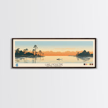Carregar imagem no visualizador da galeria, Lake Moultrie South Carolina Framed Canvas Print, Panoramic Wall Art, Midcentury Modern, Pop Art, Bedroom Art, Travel Poster, Lake House Decor
