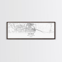 Load image into Gallery viewer, Panoramic Mobile City Map, Alabama Art, Map Print, Minimalist Wall Art, Canvas Art, Housewarming Gift, Street Map Art, Closing Gift
