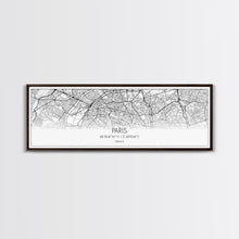 Load image into Gallery viewer, Panoramic Paris City Map, France Art, Map Print, Minimalist Wall Art, Canvas Art, Housewarming Gift, Street Map Art, Closing Gift
