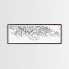 Load image into Gallery viewer, Panoramic Santa Ana City Map, California Art, Map Print, Minimalist Wall Art, Canvas Art, Housewarming Gift, Street Map Art, Closing Gift
