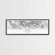 Load image into Gallery viewer, Panoramic Seoul City Map, South Korea Art, Map Print, Minimalist Wall Art, Canvas Art, Housewarming Gift, Street Map Art, Closing Gift
