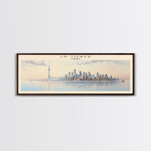 Load image into Gallery viewer, CN Tower Framed Canvas Print Travel Poster | Wall Art | Home Decor | Gift For Travel Lover | Wall Hanging | Original Art
