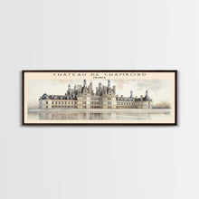 Cargar imagen en el visor de la galería, Château de Chambord Travel Poster Print, Framed Canvas Print, COUNTRY Travel Art, Wood Framed Art, Wall Hanging, Home Decor
