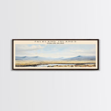 Carregar imagem no visualizador da galeria, Falkland Islands Framed Canvas Print Travel Poster | Wall Art | Home Decor | Gift For Travel Lover | Wall Hanging | Original Art
