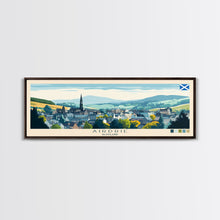 Carregar imagem no visualizador da galeria, Airdrie, Scotland Travel Poster Panoramic Canvas Print, Airdrie, Scotland Painting, Scotland Art, Airdrie Travel Art, Guest Room Painting
