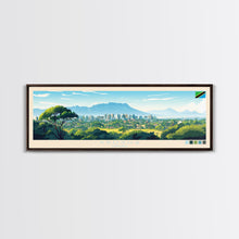 Carregar imagem no visualizador da galeria, Arusha, Tanzania Panoramic Travel Poster Canvas Print, Arusha, Tanzania Painting, Tanzania Art, Arusha Travel Art, Guest Room Painting
