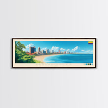 Load image into Gallery viewer, Barranquilla, Colombia Travel Poster Panoramic Canvas Print, Barranquilla, Colombia Painting, Colombia Art, Barranquilla Travel Art, Guest Room Painting
